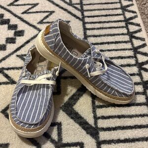 Hey Dudes Striped Blue Casual Shoes